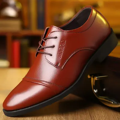 A061 chaussures pour hommes en cuir véritable original talons hauts homme formel fait à la main affaires en cuir chaussures à bout pointu pour hommes