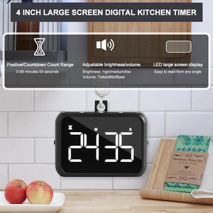 Grande schermo LCD digitale da cucina Timer per la cottura doccia studio cronometro LED contro allarme ricordare manuale strumenti elettronici Timer - Product Image 4
