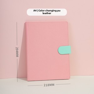 A3 Leather Cover Multi-layer Insert Page File Bag Office Storage <strong>Document</strong> Holder with Buckle for Exam Papers Paper <strong>Notebooks</strong> - Product Image 6