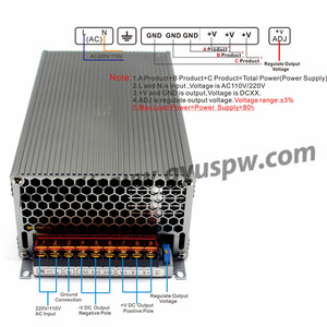 Fuente de alimentación AC- DC 18V 66.7A 1200W, controlador convertidor 220/110V, fuente de alimentación para automatización Industrial - Product Image 5