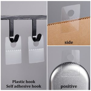 零售展示用吊钩吊钩圆孔自粘吊钩重型粘胶透明吊钩 - Product Image 2