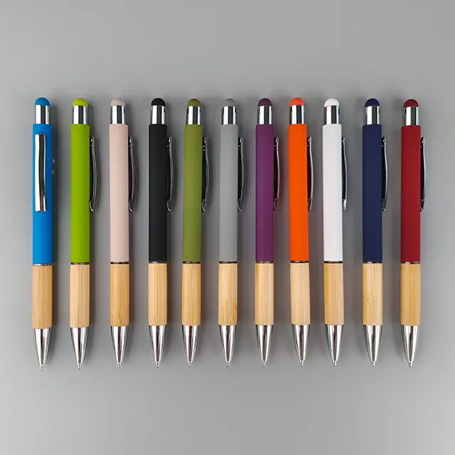 Hot bán matel bút bi với tre Grip Bút cho màn hình cảm ứng chức năng