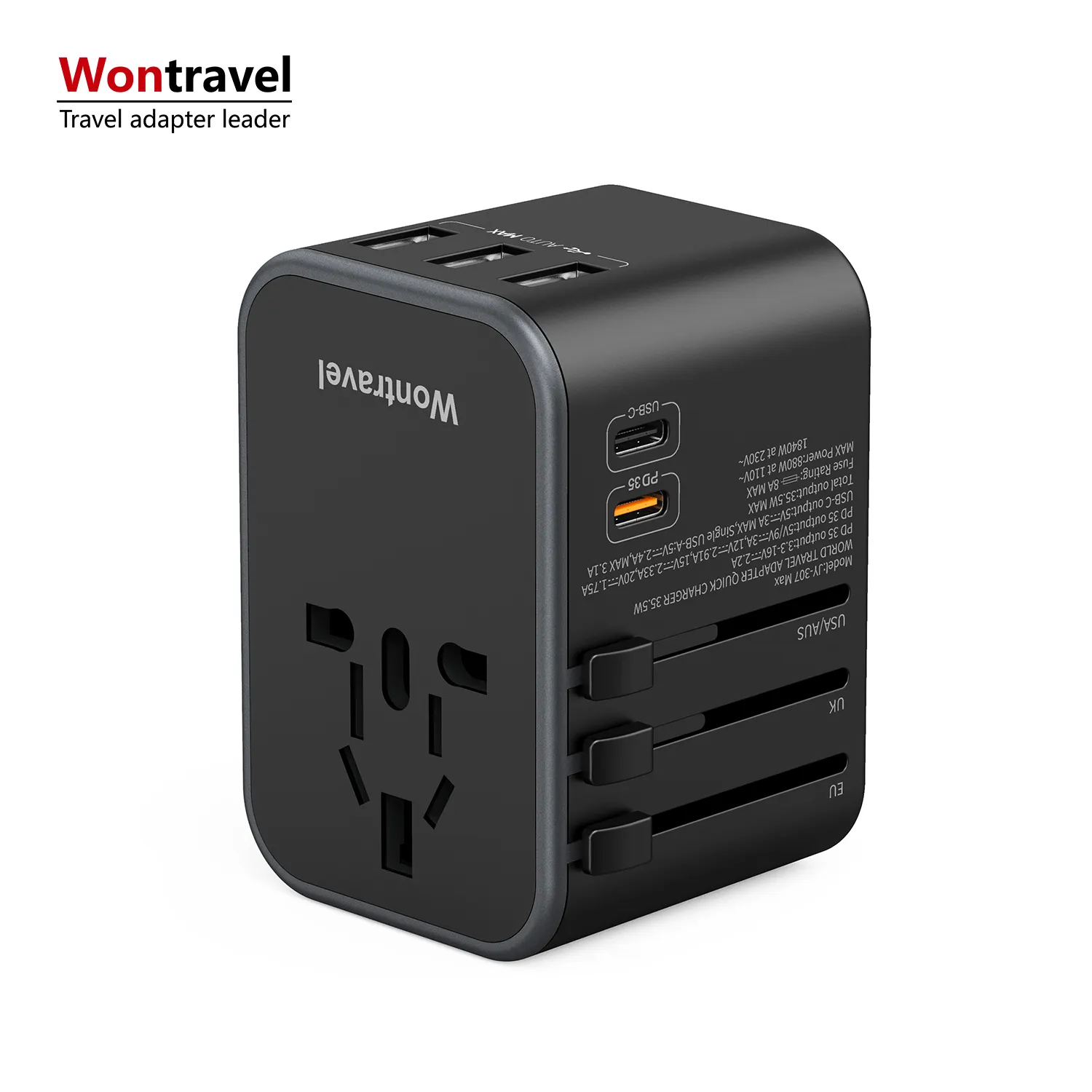 Wontravel nuovo arrivo 35W PD doppia uscita di tipo C caricatore rapido caricatore universale usb portatile