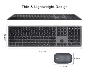 Ergonomic Wireless <strong>Keyboard</strong> and <strong>Mouse</strong> Wireless <strong>Keyboard</strong> and <strong>Mouse</strong> Combo German <strong>Keyboard</strong> <strong>Mouse</strong> Combo for Home Laptop Pc Gamers - Product Image 2