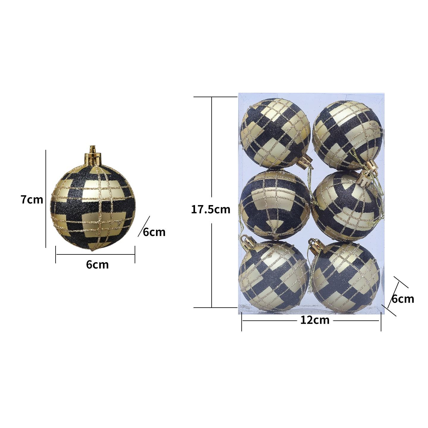 ลูกบอลลายตารางสีดำทอง