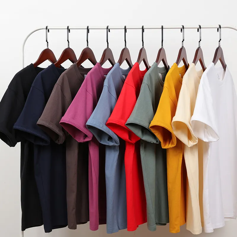 custom 210 gsm 230 gsm 240gsm 280gsm 300 gsm cotton t shirt heavyweight oversized tshirt blank high quality men's t-shirts