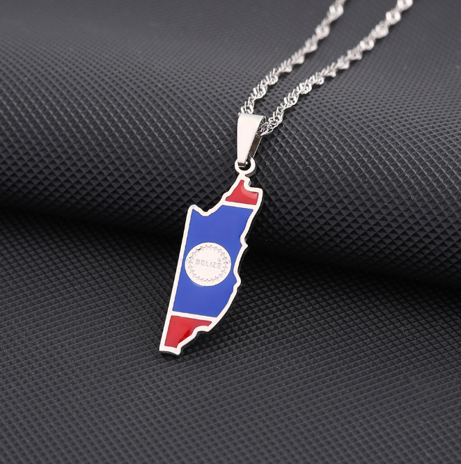 12 Belize Map Flag