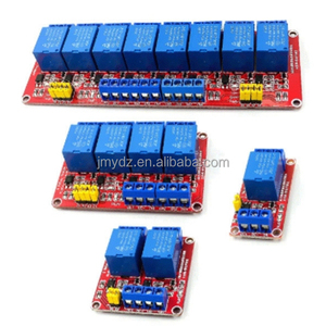 Lager 2-Kanal 5V 12V 24V Relaisemodul Rotplatte Optokuppler Isolationsausgang Trigger-Relaisemodul mit hohem niedrigem Niveau - Product Image 3