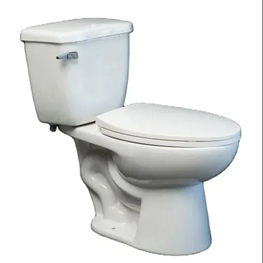 WC en céramique de forme ronde facile à nettoyer, fourni en usine, wc pour salle de bain