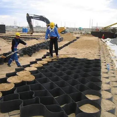 Ổn Định Đất Hdpe Lát Geo Lưới Nhựa Honeycomb Sỏi Paver Geocell Với Giá Nhà Máy