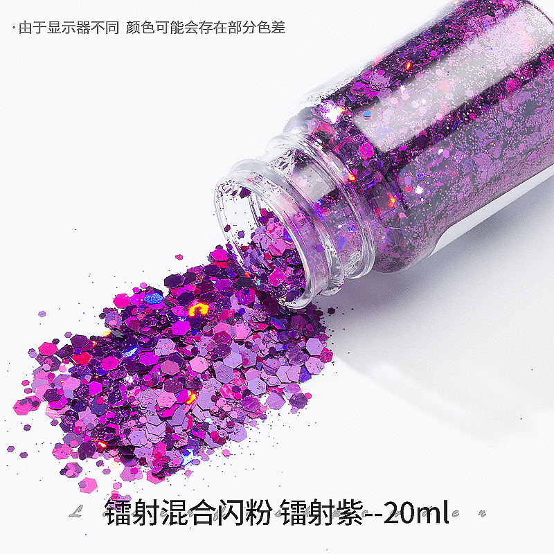 Laser mixte paillettes laser violet