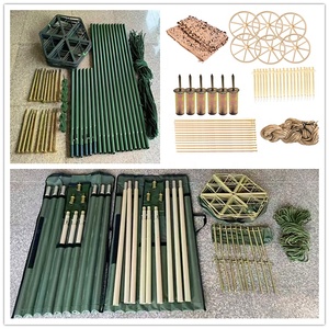 Rede de Camuflagem KANGO Outdoor com Folhas 3D Antirradar Rolo Funcional Rede de Camuflagem Resistente ao Fogo Haste de Suporte Telescópica - Product Image 6