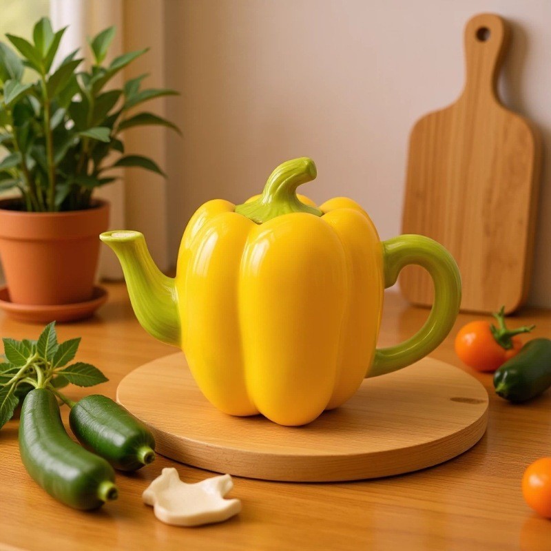 yellow pepper teapot