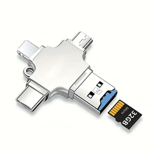 4 In 1 mikro bellek TF kart okuyucu telefon PC kamera tipi C IOS için Usb C Android okuyucu taşınabilir okuyucu - Product Image 1