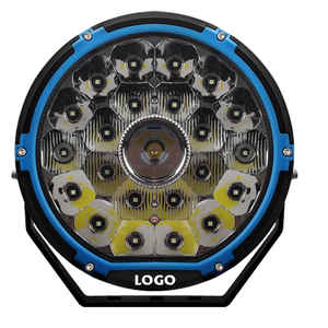 Süper parlak yuvarlak ECE R10 R112 Combo işın 145000M spot kapalı yol kamyon Offroad 4x4 yuvarlak 9 inç Led sürüş jip için lamba