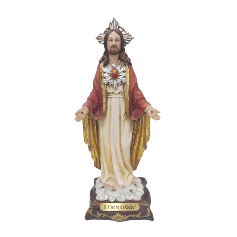 Estatua DE LA Sagrada Familia con diseño de resina personalizado, conjunto de figuras de la Natividad, estatuas de la Virgen María, artículos religiosos católicos, escultura de resina