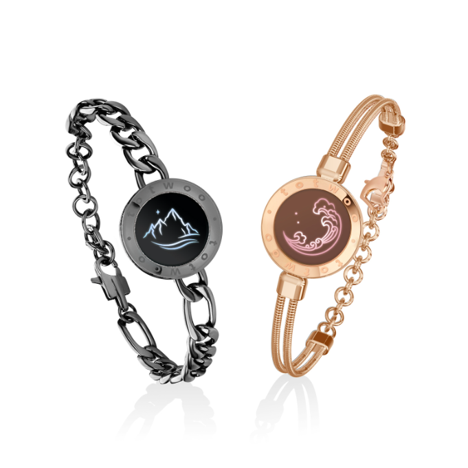 Chaîne Figaro noire Montagne + Chaîne serpent en or rose Mer