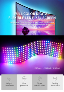Modulo schermo Led indirizzabile display a matrice di punti flessibile WS2812 a colori a colori 8x32 16x16 8x8cm schermo Pixel Led - Product Image 2