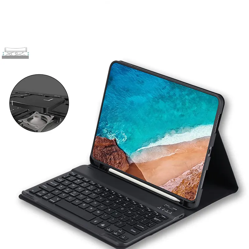 Drahtlose Tastatur hülle für iPad Generation 7./8./9. 10,2 Zoll und iPad Pro 10,5/Air 3 10,5 Pu Ledertasche mit drahtlosem Schlüssel