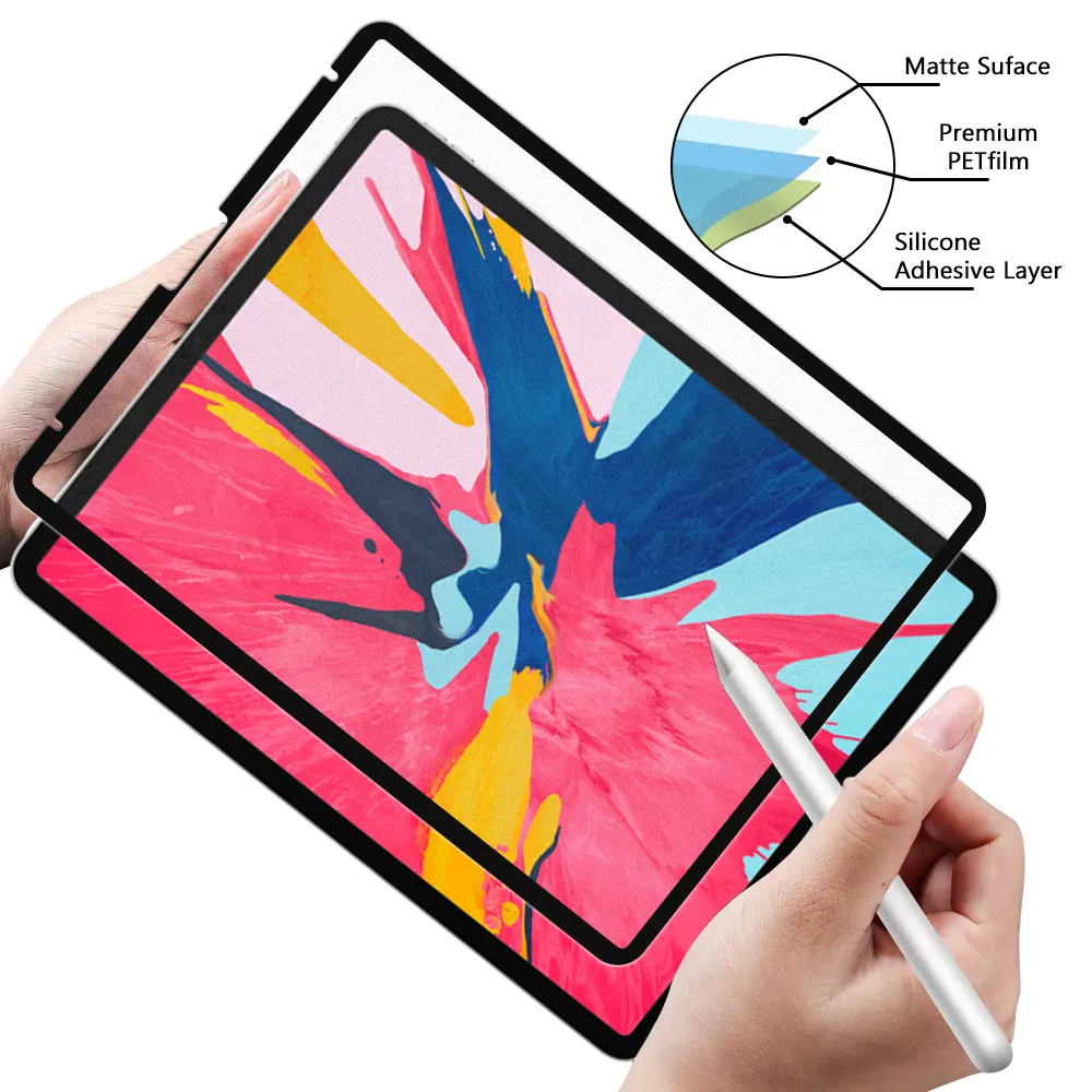 Съемная матовая бумага для iPad Pro 11 дюймов, защитная пленка для сенсорного экрана с шелковым принтом для рукописного ввода
