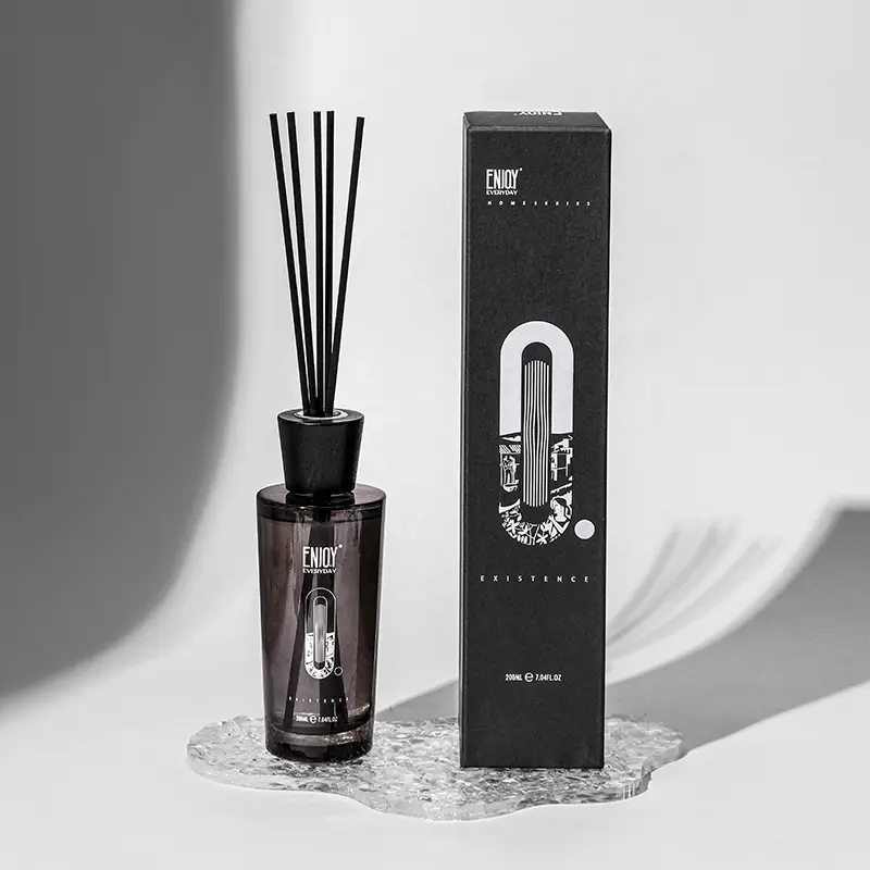 Set di deodoranti per profumo liquido regalo per feste più belli per olio aromatico 200ml set di bastoncini in fibra di vetro nero diffusore di lamella