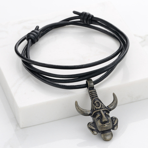 <strong>Supernatural</strong> Dean Amulet Steampunk Leather Rope Winchester Samulet 3D Pendant Necklace for Men Cosplay Jewelry - Product Image 2