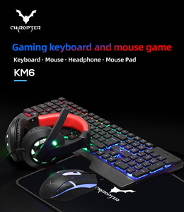 4 in 1 RGBPCキーボードマウスゲーマーコンボゲームセットアップとヘッドフォンマウスパッド付きマウスキットセット - Product Image 3