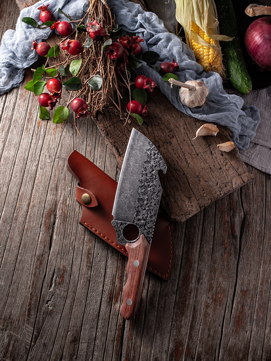 Mini Portable Outdoor Survival Camping Knife Kitchen Chopping Meat Fish Vegetable Knife Kitchen Chef Small Cleaver Knife