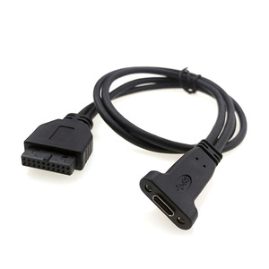 USB <strong>Type</strong> <strong>C</strong> Back Panel Expansion Bracket 20pin Motherboard <strong>Header</strong> to USB 3.1 Converter Adapter Cable - Product Image 1