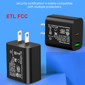 เครื่องชาร์จติดผนัง pd 20w 20 วัตต์ type-c usb-c usb c + usb a พอร์ตคู่อะแดปเตอร์ชาร์จเร็วสําหรับโทรศัพท์ apple สําหรับ iphone11-15 - Product Image 2