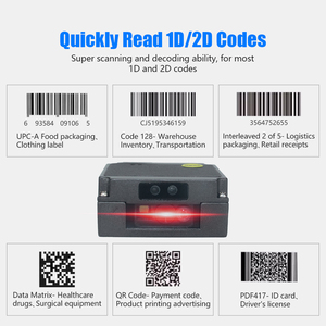 Motor de escaneo integrado de escaneo automático de tamaño Mini, lector de código Qr de montaje fijo, módulo de escáner de código de barras para máquina expendedora