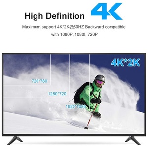 4K @ 60hz音频视频同步显示端口DP至HDMI 2.0 4K 60hz有源转换器适配器电缆