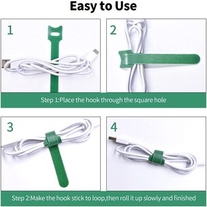 10PCS Fixação Abraçadeiras Reutilizáveis Ajustável <span class=keywords><strong>Cord</strong></span> Gravatas Microfiber Cloth Cable Management Strap Gancho <span class=keywords><strong>Loop</strong></span> <span class=keywords><strong>Cord</strong></span> Organizer