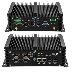 頑丈なファンレス産業用コンピューター6xRs232 COM 4Lan Core I7 8559U 8550UクワッドコアWin10 Linuxデスクトップ組み込みボックスGPIO HD VGA - Product Image 1