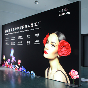 Kích thước lớn xách tay <span class=keywords><strong>LED</strong></span> hộp đèn có thể gập lại miễn phí-đứng seg hiển thị Backlit nhôm vải thương mại cho thấy nhuộm thăng hoa - Product Image 1