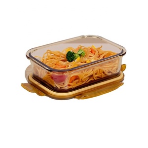 Scatola da pranzo rettangolare in vetro a microonde scatola speciale per uso domestico