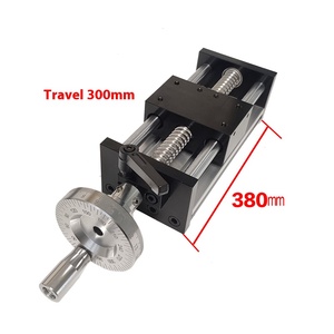 Módulo de movimiento de mesa deslizante de riel de guía lineal de tornillo de bola con elevación cruzada de rueda oscilante manual - Product Image 2