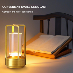 Modern Rechargeable LED Table <strong>Lamp</strong> for Hotels Restaurants Bars with Novelty Metal Shade and Aluminum Body Battery Powered