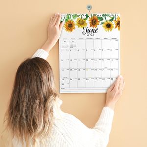 2024年壁掛けカレンダー-2024年1月から2024,2024年12月までのカレンダージュリアン日付の月間プランナー、強い - Product Image 1