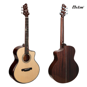 China Factory Musik instrumente 40 Zoll Akustik gitarre Sitka Spruce Solid wood Top Palisander Bridge Support OEM Service