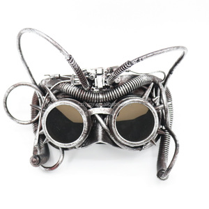 Steampunk Goggles Mặt Nạ Cổ Điển Công Nghiệp Phong Cách Nhựa Kim Loại Ống Đinh Tán Cho Đám Cưới Cosplay Halloween Đảng Trang Phục - Product Image 1