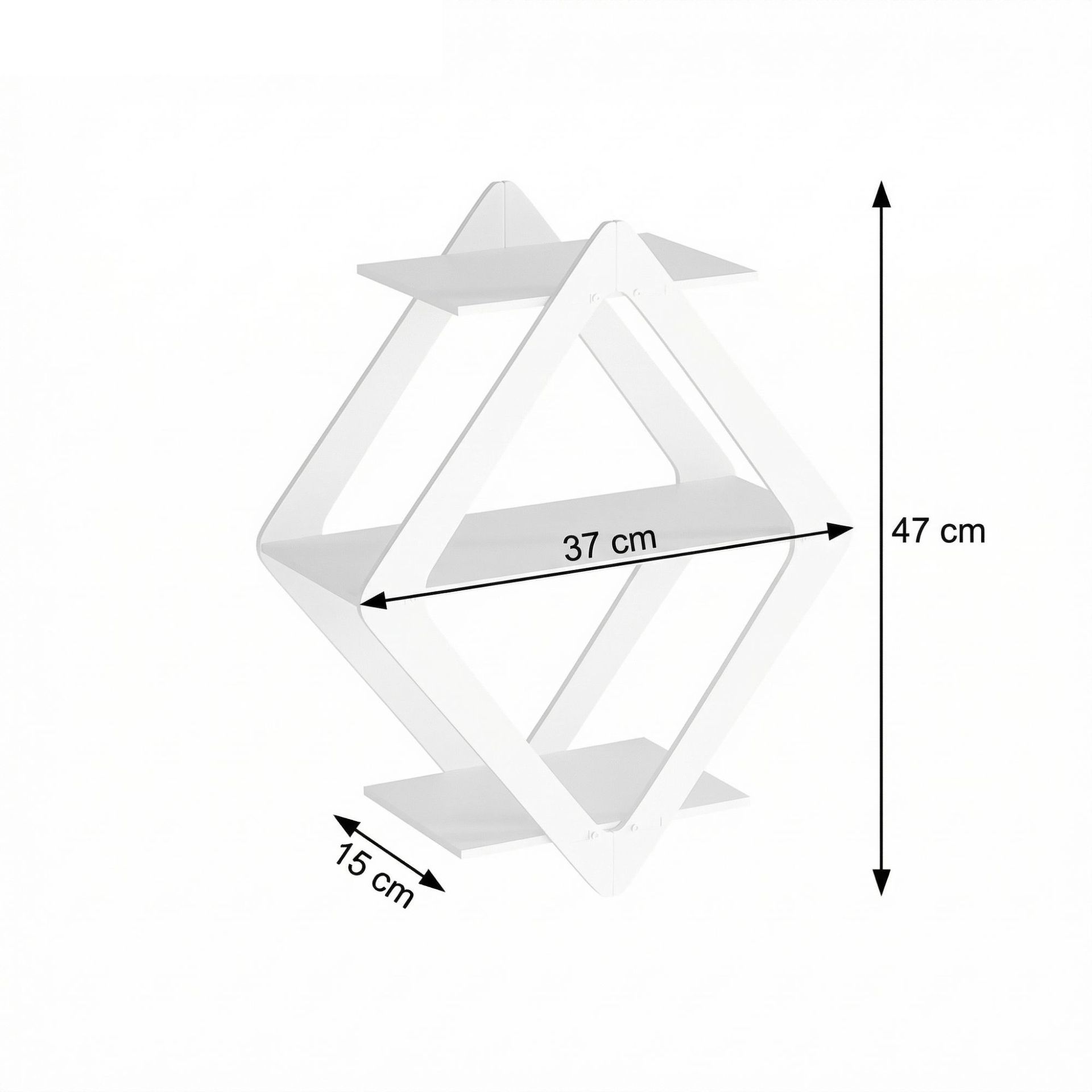 Double-sided wall mount, style A - diamond shape