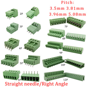 15EDG 3,5mm KF2EDG 3,5mm PCB bloque de terminales de tornillo conector ángulo recto/aguja recta enchufe Pin Header Socket 2-12 Pin - Product Image 2