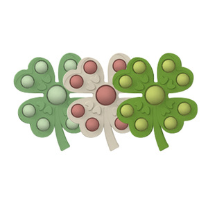 Bốn lá cỏ ba lá hình thân thiện với môi Silicone Fidget ngón tay đồ chơi với áp lực cứu trợ và màu sắc tùy chỉnh - Product Image 1