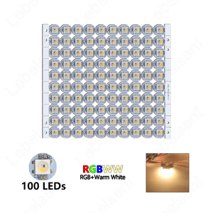 100ランプSK6812LEDピクセルモジュール5050 RGB W WW NW 4 in 1 SMD内蔵6812 ICアドレス指定可能な小型ラウンドボードライトストリングシート - Product Image 5