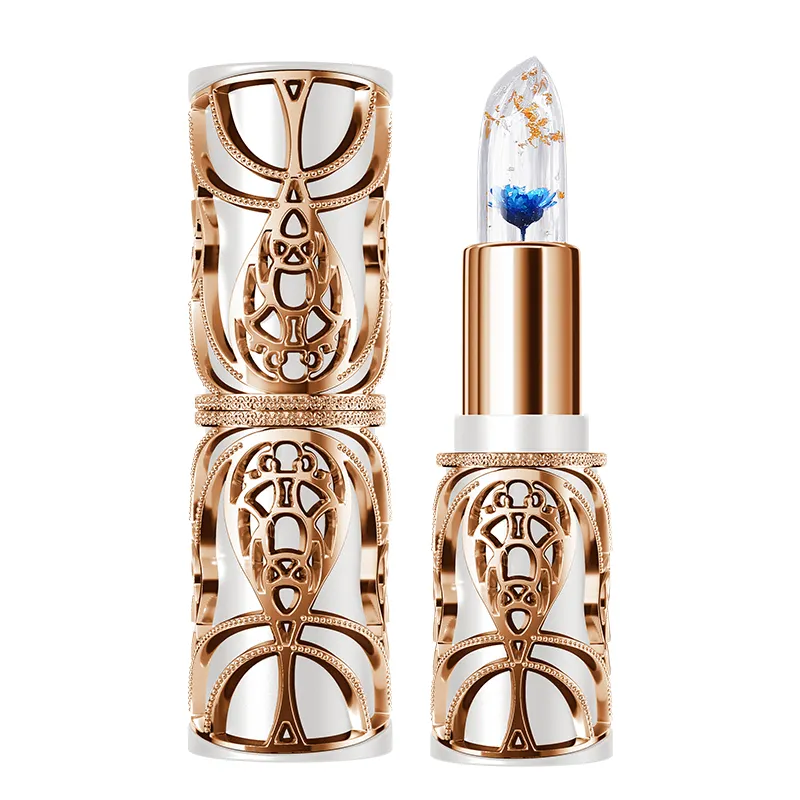 Lápiz labial de pétalos que cambia de Color de cristal HIH, taza antiadherente hidratante de hoja de oro, cambio cálido, mil colores, labios sedosos Ba