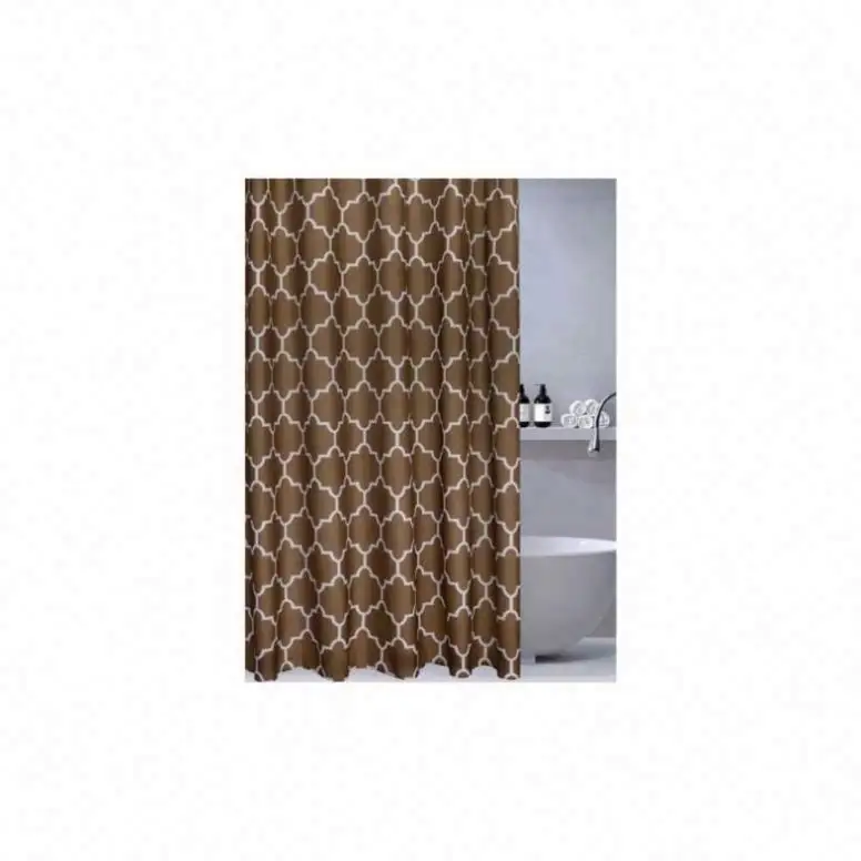 Robuste avec crochets Phase de lune bain toboggan doublure Peva broderie Bidazzled rideaux rideau de douche