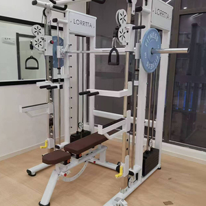 ระบบแร็คไฟฟ้าของเครื่องสมิธขนาดกะทัดรัดพร้อมรอกสายรัดหน้าอกและม้านั่งสำหรับยิมที่บ้าน - Product Image 6