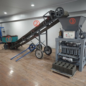 Máquina de bloques de construcción pequeña de 220V, línea de producción de ladrillos de cemento para fabricación de bloques huecos y pavimentados - Product Image 3