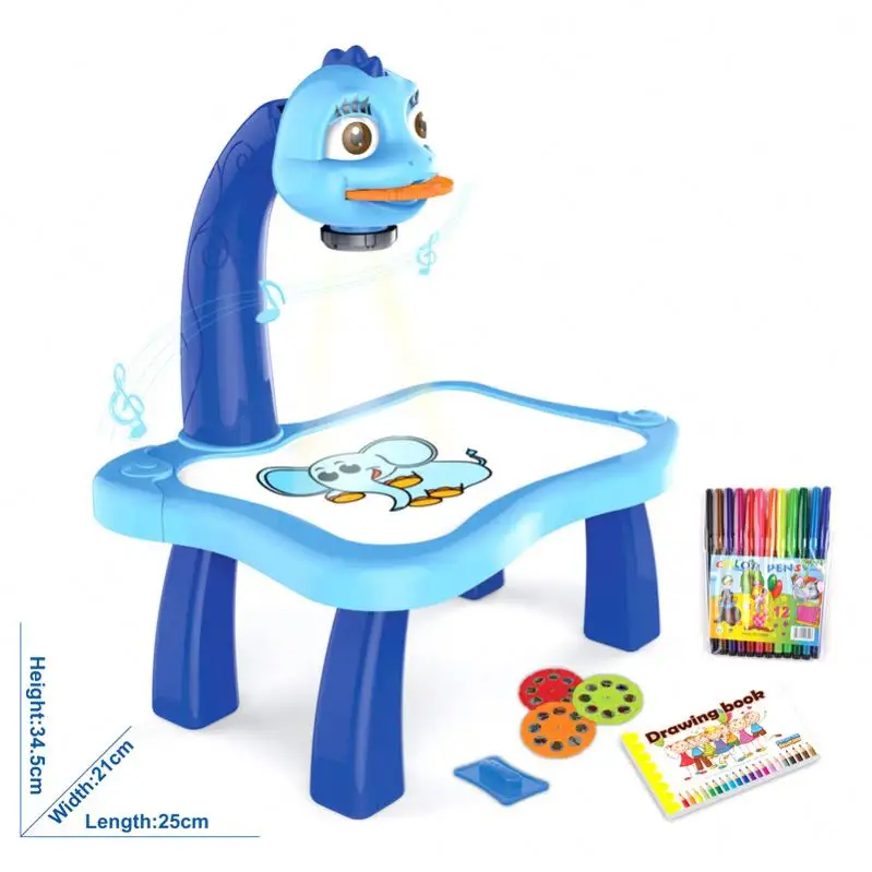 1 2024 di vendita calda proiettore a Led tavolo da disegno di apprendimento disegno da tavolo per schizzi da tavolo pittura di pasqua Set di giocattoli per bambini